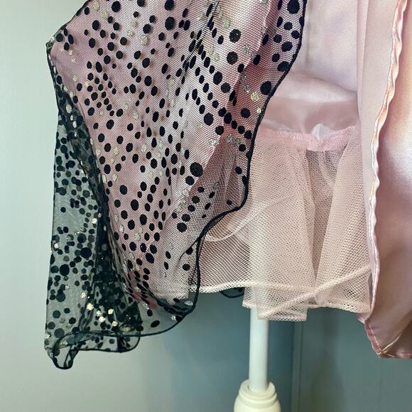 Masquerade Pink & Black Polka Dot Formal Dress - Picture 9 of 12